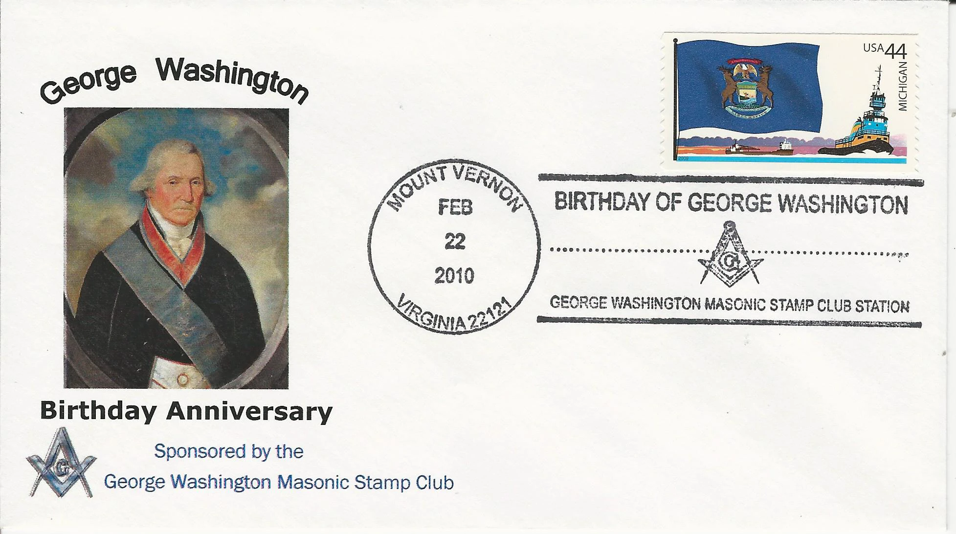 George Washington Brithday Postmark #1: Mount Vernon, VA&hellip;